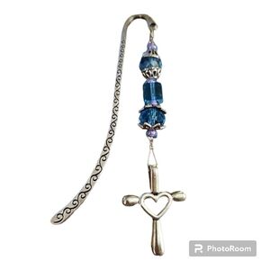 3/$30 Cross Glass Beaded Bookmark